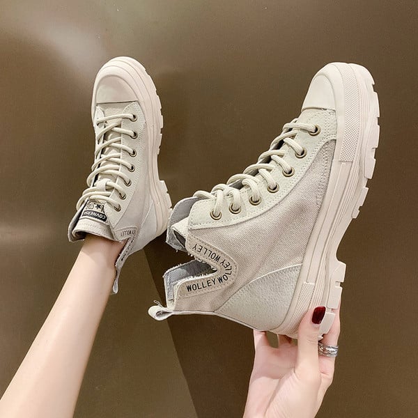 Ikdienas sieviešu kedas ar mežģīnēm un biezu zoli