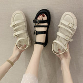 Ikdienas sieviešu sandales ar eko-ādas lencēm