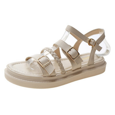 Ikdienas sieviešu sandales ar eko-ādas lencēm