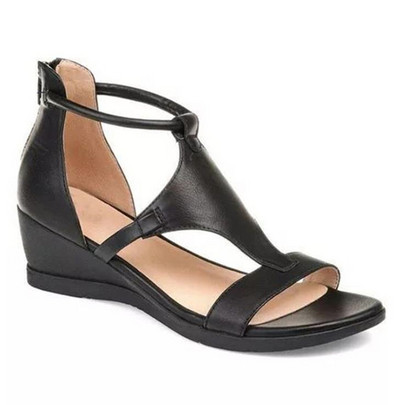 Női alkalmi platformszandál - nagy méretben