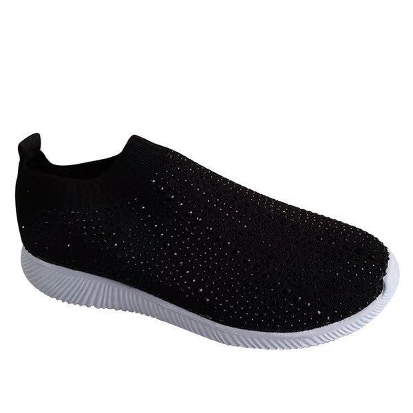 Modernas sieviešu tekstila kedas ar akmeņiem