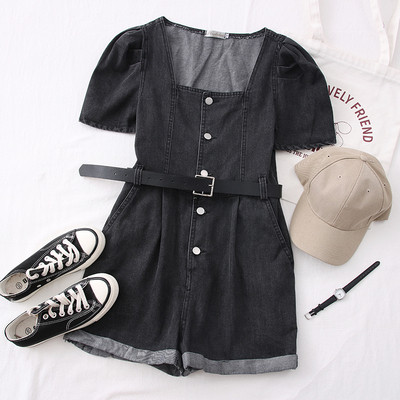 Jauns sieviešu džinsa kombinezona modelis ar kvadrātveida kakla izgriezumu