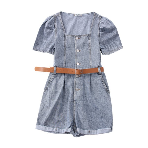 Jauns sieviešu džinsa kombinezona modelis ar kvadrātveida kakla izgriezumu