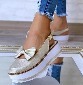 Γυναικεία σανδάλια με πλατφόρμα eco suede