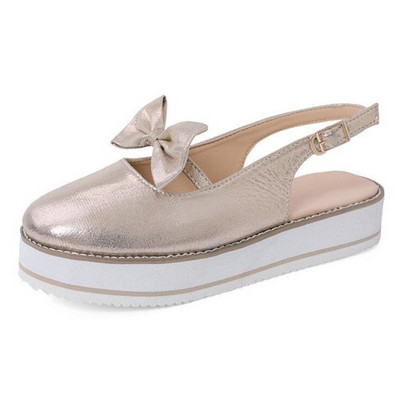 Sieviešu sandales ar eko zamšādas platformu