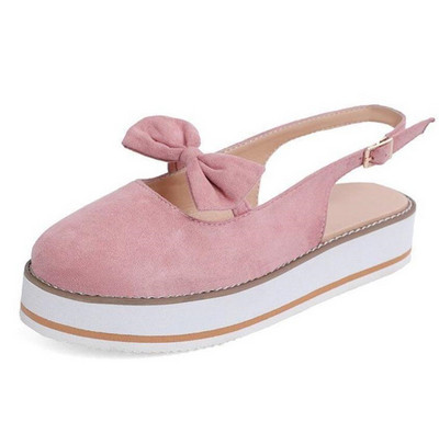 Sieviešu sandales ar eko zamšādas platformu