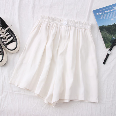 Ikdienas sieviešu šorti ar augstu vidukli – plats modelis