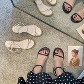 Modern női szandál eko bőrből és pántokból