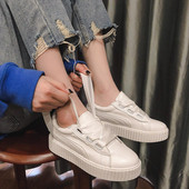 Ikdienas sieviešu kedas baltas ar satīna saitēm