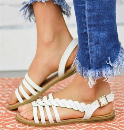 Ikdienas zemas sandales no eko ādas - lieli izmēri