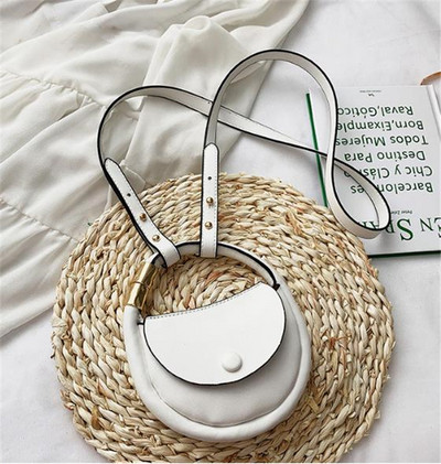 Maza apaļa plecu soma no eko ādas