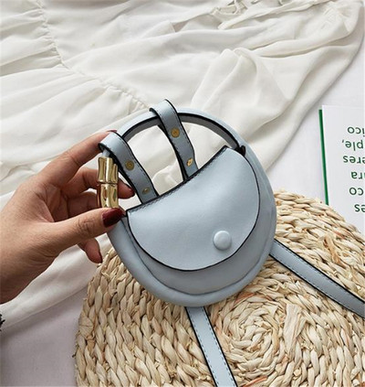 Maza apaļa plecu soma no eko ādas