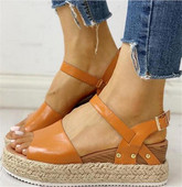 Moderne ženske sandale od eko kože sa platformom - velike veličine