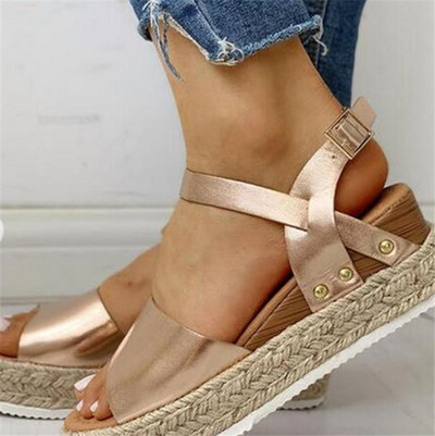 Moderne ženske sandale od eko kože sa platformom - velike veličine