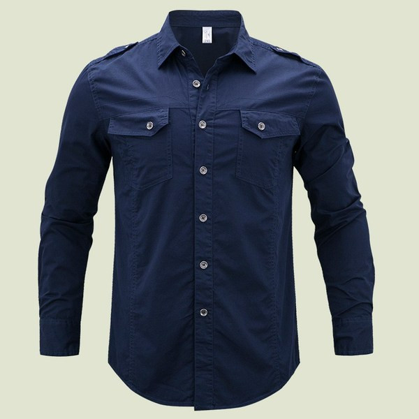 Moderna muška košulja s klasičnim ovratnikom i džepovima