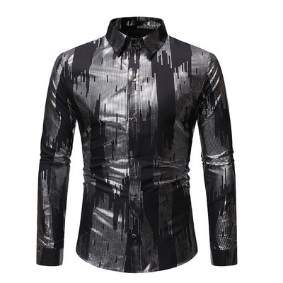 Moderns vīriešu krekls ar klasisku apkakli un garām piedurknēm