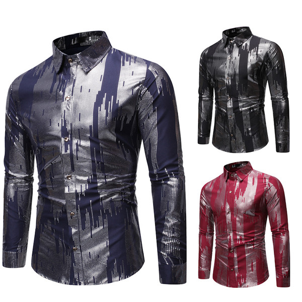 Moderns vīriešu krekls ar klasisku apkakli un garām piedurknēm