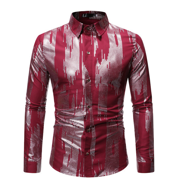 Moderns vīriešu krekls ar klasisku apkakli un garām piedurknēm