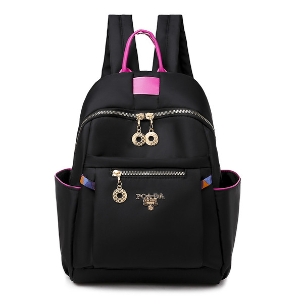 Jauns ikdienas sieviešu mugursomas modelis ar metāla elementu