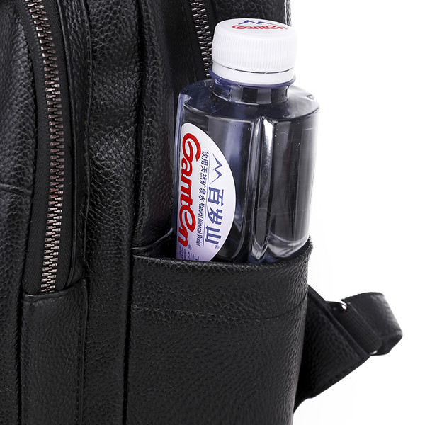 Mindennapi női hátizsák fekete színben - eko bőrből