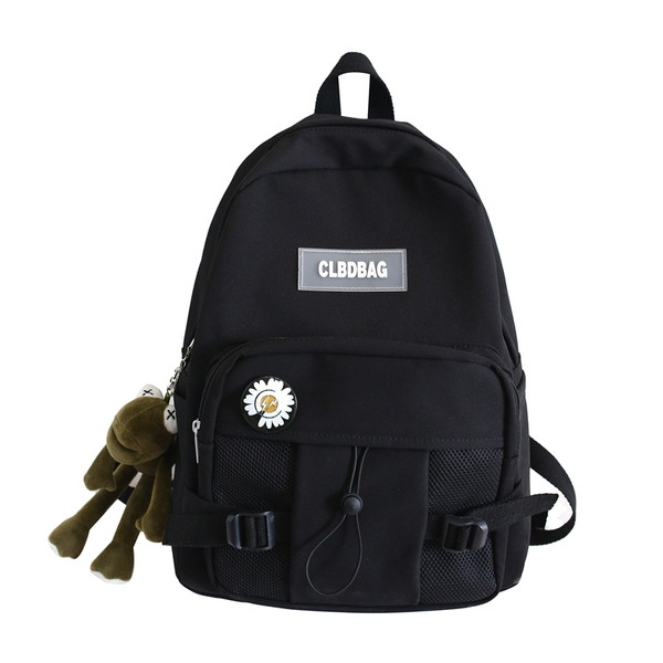 Sieviešu sporta mugursoma ar margrietiņu un priekšējo kabatu