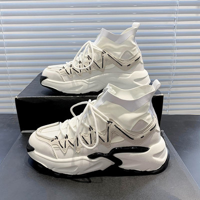 Modernas sieviešu kedas ar augstu augšdaļu ar mežģīnēm trīs krāsās