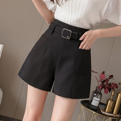 Stilīgas sieviešu bikses ar augstu vidukli un jostu