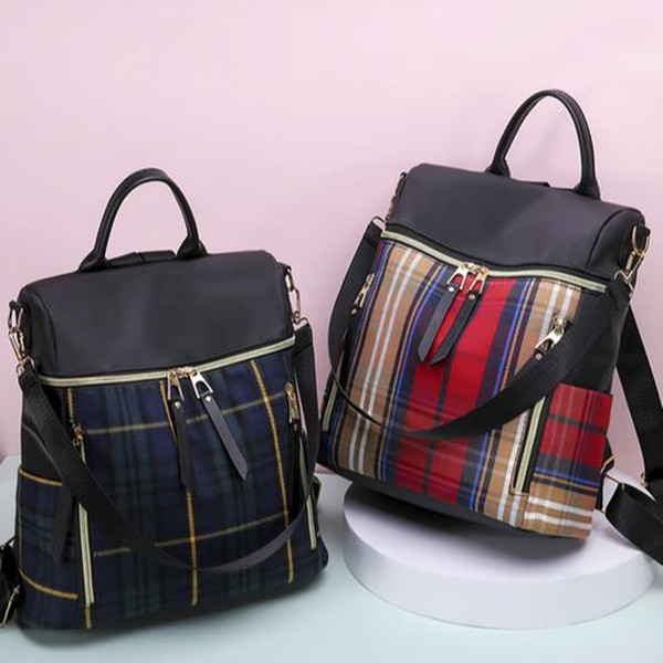 Naiste ruuduline õlasanguga seljakott