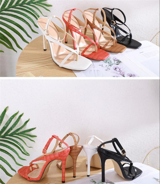 Modernas augstas mākslīgās ādas sandales