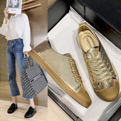 Női tornacipő lapos talppal és flitterekkel, három színben