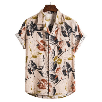 Vasaras vīriešu krekls ar klasisku apkakli un īsām piedurknēm divās krāsās