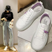 Sieviešu kedas baltas ar plakanu zoli - tīrs modelis