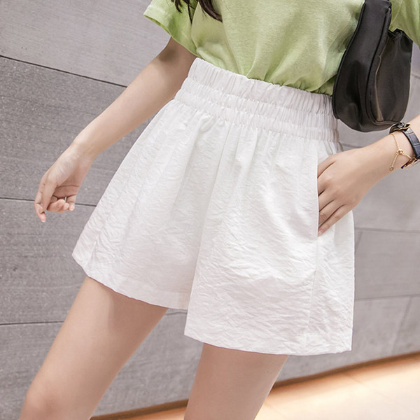 Ikdienas sieviešu šorti ar gumiju un kabatām