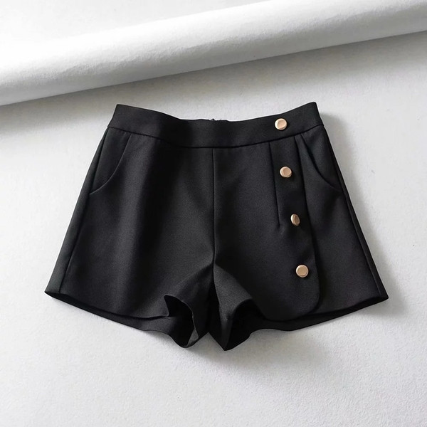 Moodsad naiste lühikesed nööpidega püksid