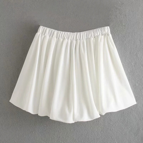 Alkalmi női rövidnadrág fehér - széles modellben