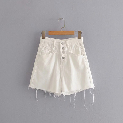 Mūsdienīgi sieviešu šorti - ar augstu vidukli un pogām