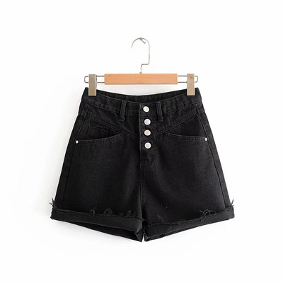 Mūsdienīgi sieviešu šorti - ar augstu vidukli un pogām