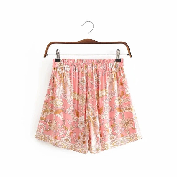 Casual γυναικεία σορτς με ελαστικό  μέση - φαρδύ μοντέλο