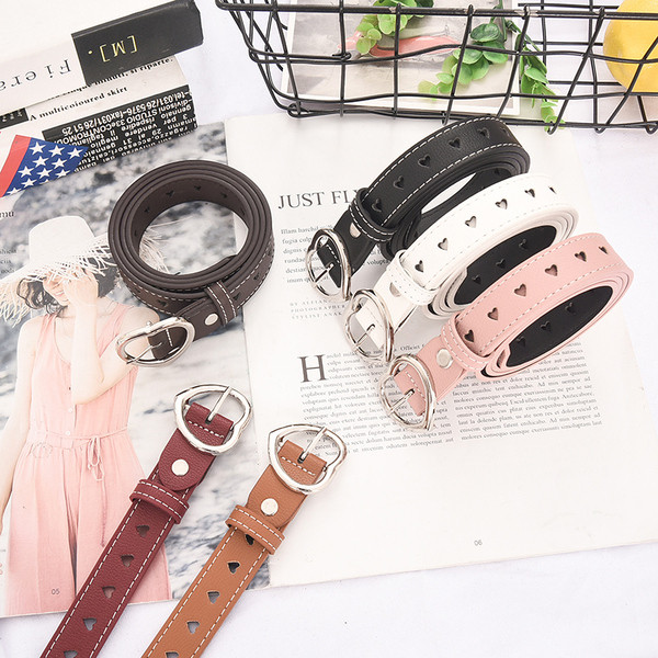 Sieviešu ādas josta ar metāla sirdi