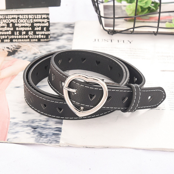 Sieviešu ādas josta ar metāla sirdi