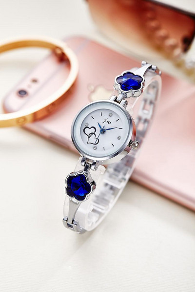 Fém női karóra köves típusú karkötővel