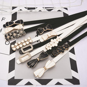 Női öv öko bőrből és fém díszítéssel - többféle modell