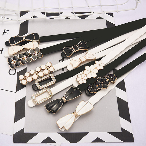 Női öv öko bőrből és fém díszítéssel - többféle modell