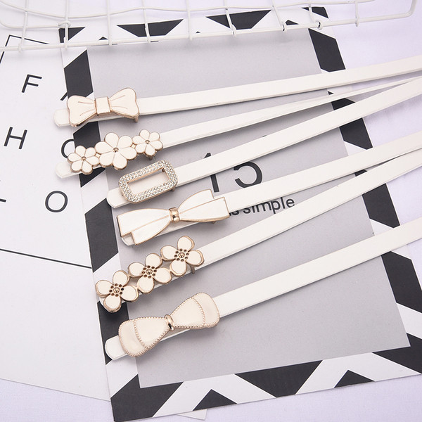 Női öv öko bőrből és fém díszítéssel - többféle modell