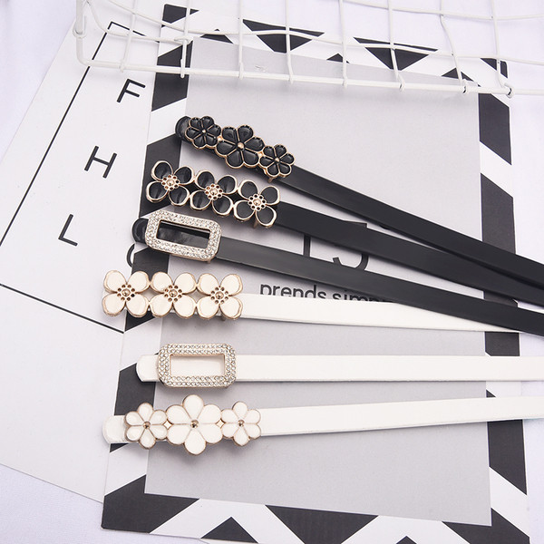 Női öv öko bőrből és fém díszítéssel - többféle modell