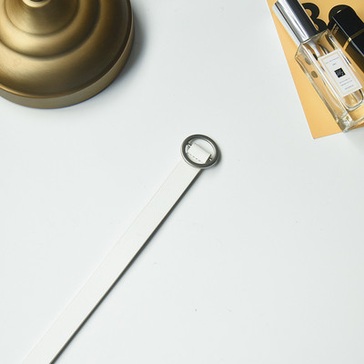 Modern női ökobőr öv fém gyűrűvel