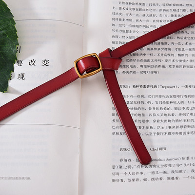 Plāna sieviešu ādas josta viduklim