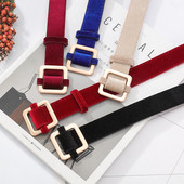 Sieviešu zamšādas josta ar metāla sprādzi