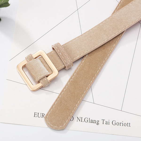 Sieviešu zamšādas josta ar metāla sprādzi