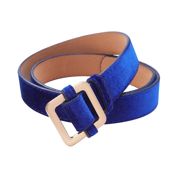 Sieviešu zamšādas josta ar metāla sprādzi